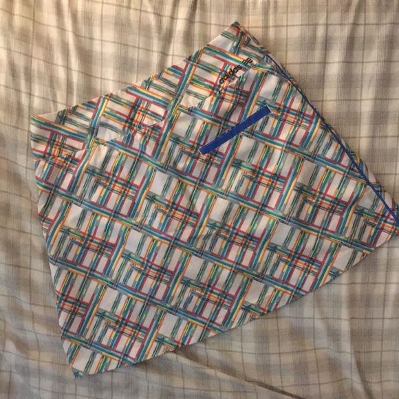 Adidas colorful plaid print skort - Picture 11 of 14